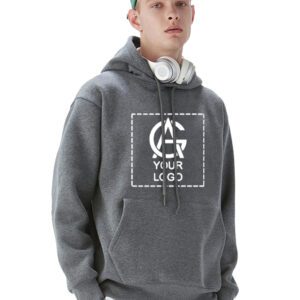 New Trendy Brand Casual 350GSM Plush Solid Color Hoodie