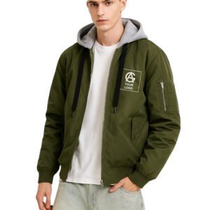 Detachable Hooded Baseball Bomber Jacket