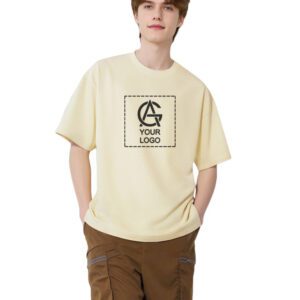 280GSM Drop Shoulder Round Neck Short-sleeved T-shirt