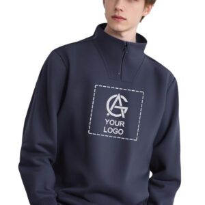 Half Zip Stand Collar Sweatshirt