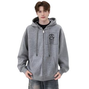 400GSM Heavyweight Cotton Hooded Zipper Sweatshirt