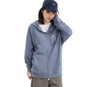 300GSM Heavyweight Cotton Zipper Double Layer Hood Pocket Sweatshirt