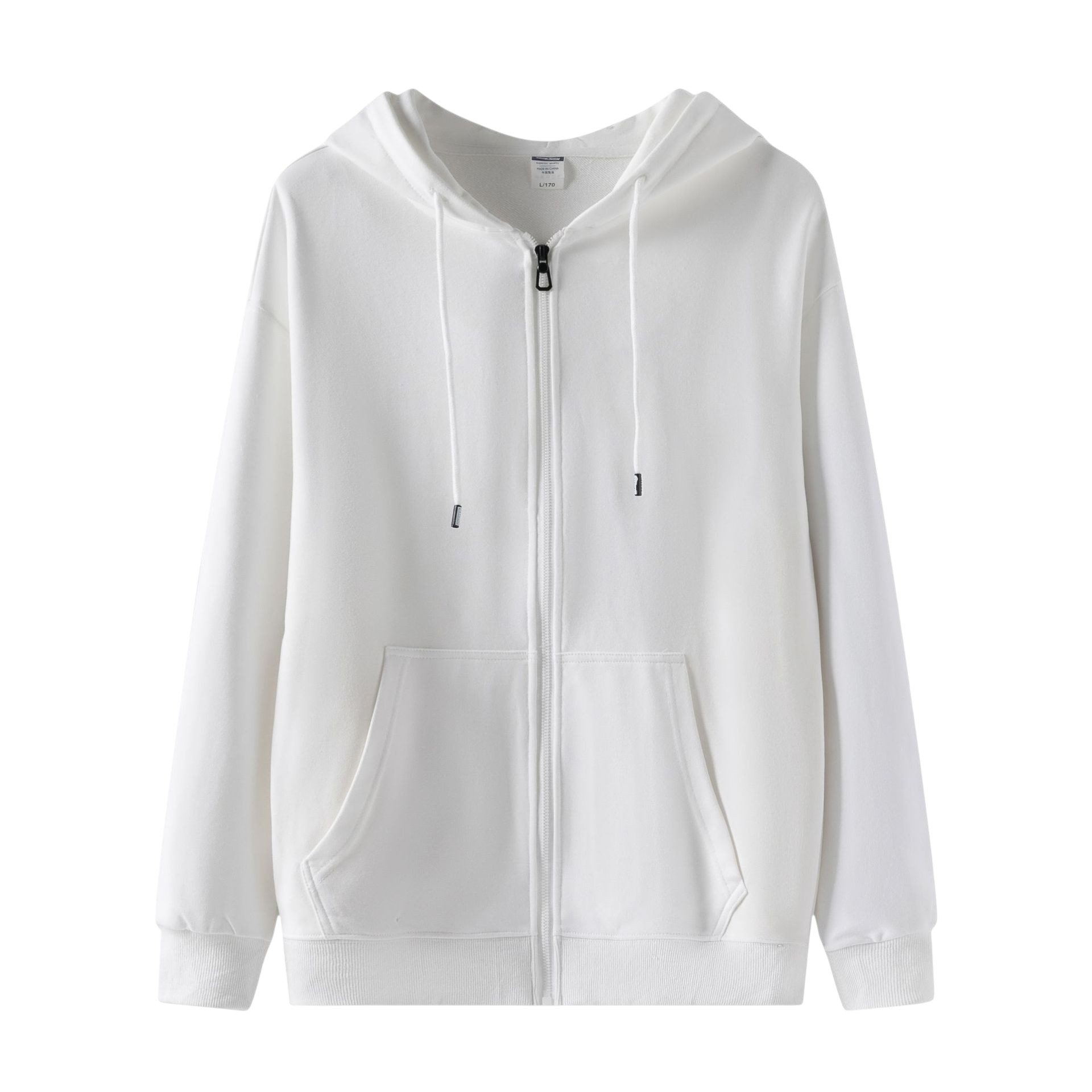300GSM Heavyweight Cotton Zipper Double Layer Hood Pocket Sweatshirt - Image 9