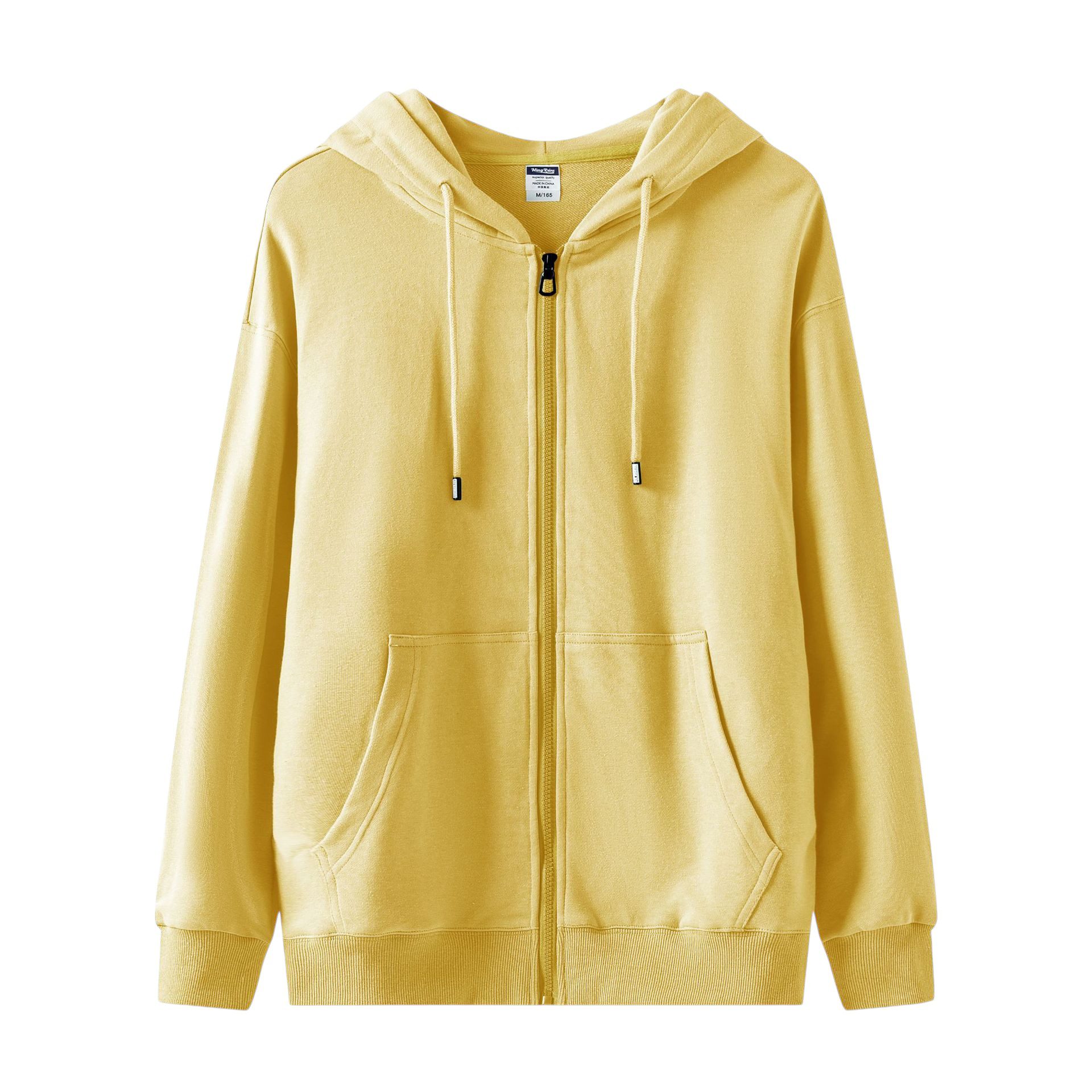 300GSM Heavyweight Cotton Zipper Double Layer Hood Pocket Sweatshirt - Image 5