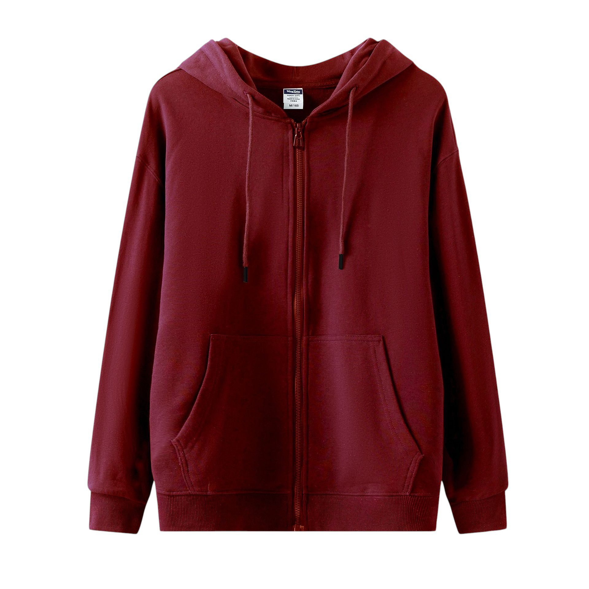 300GSM Heavyweight Cotton Zipper Double Layer Hood Pocket Sweatshirt - Image 4
