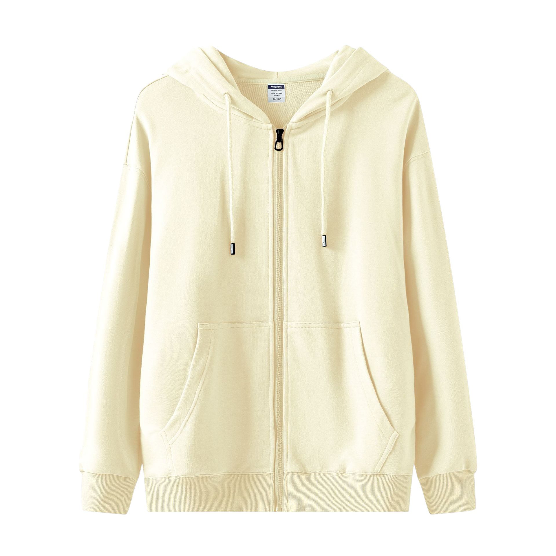 300GSM Heavyweight Cotton Zipper Double Layer Hood Pocket Sweatshirt - Image 3
