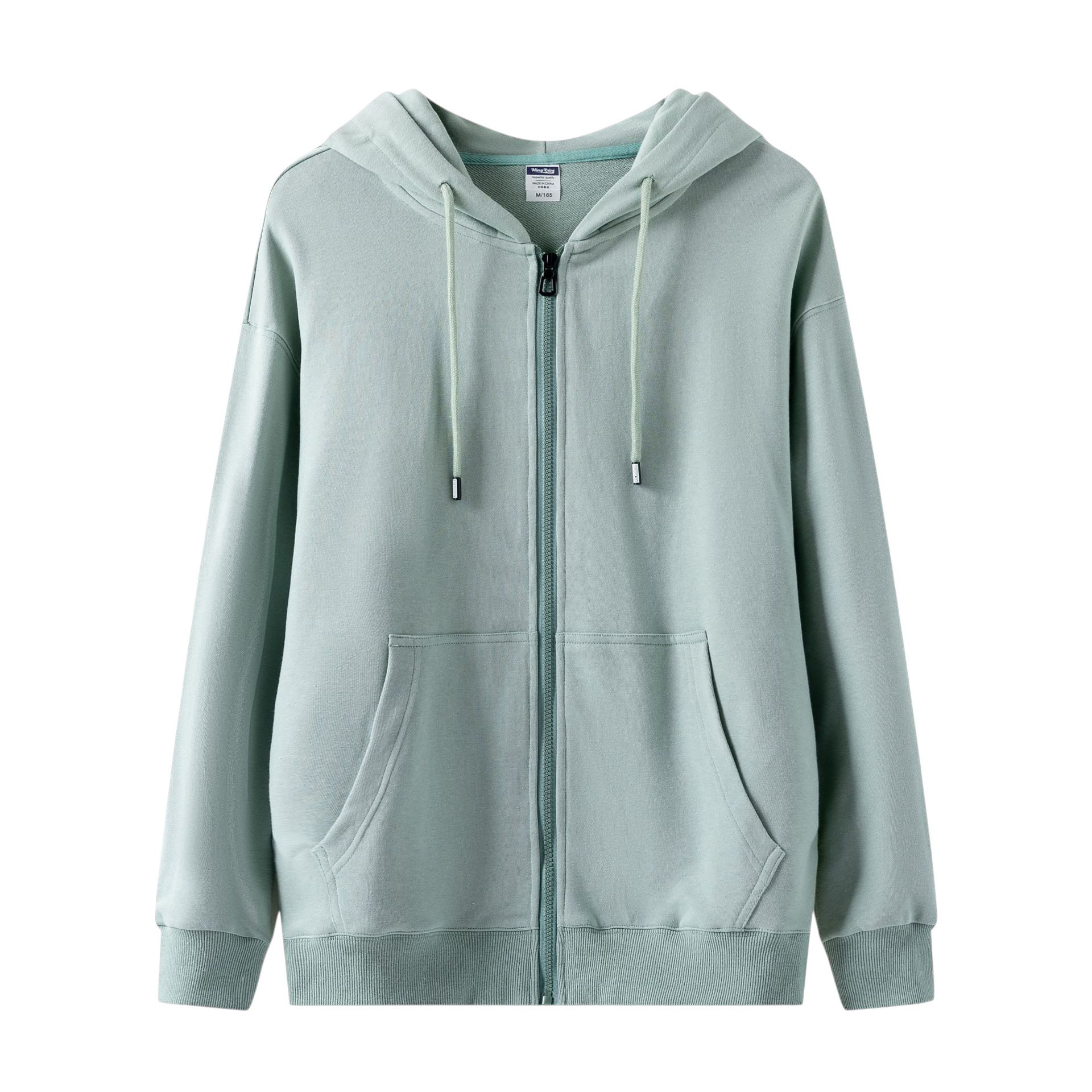 300GSM Heavyweight Cotton Zipper Double Layer Hood Pocket Sweatshirt - Image 2