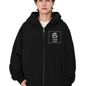 420GSM Heavyweight Trendy Hooded Zipper Sweatshirt