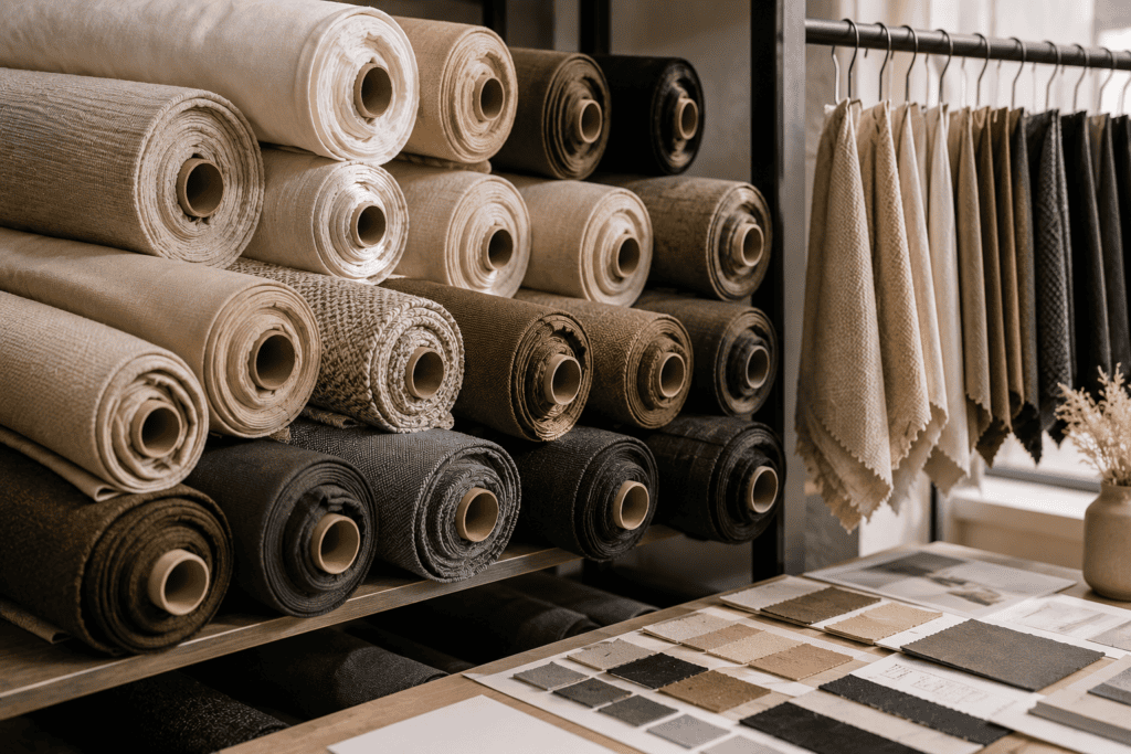 Fabric selection and sourcing for private label clothing production