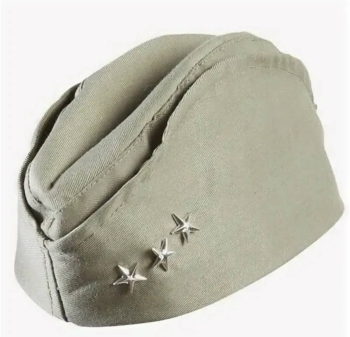 Garrison cap design reference with decorative star details for custom restaurant uniforms